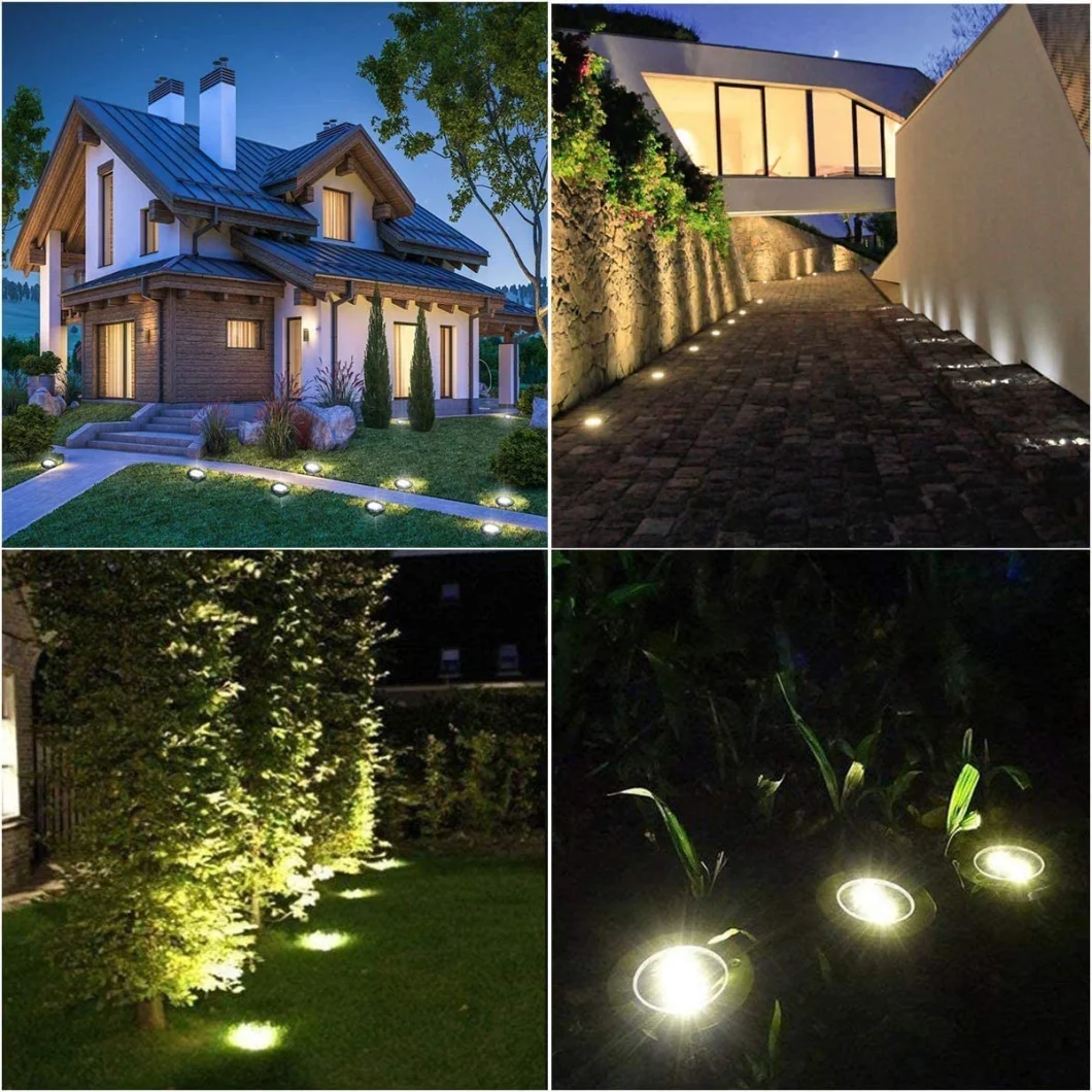 Goldmore 8LED Solar Buried Light Under Ground Lamp Outdoor Path Way Garden Light