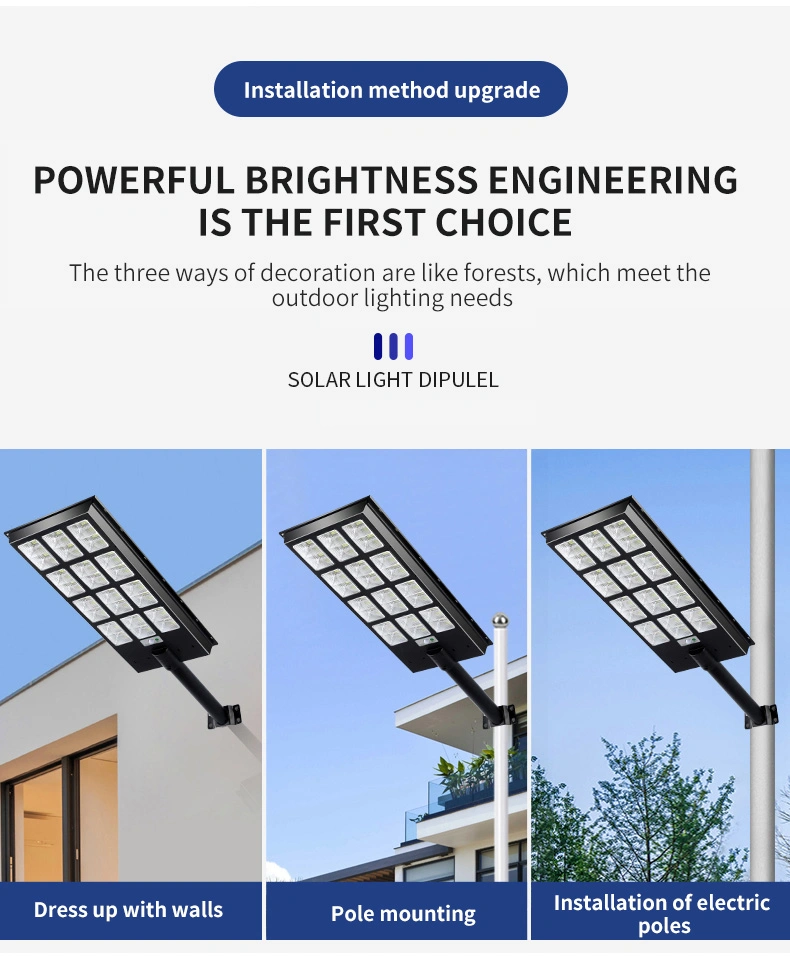 Zhongshan Lighting IP65 Waterproof 20W 30W 60W 90W 150W 400W Outdoor All in One Integrated LED Solar Street Lights for Small City Road Lamp