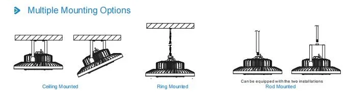 LED UFO High Bay Light in Warehouse Factory Tunnel Hall