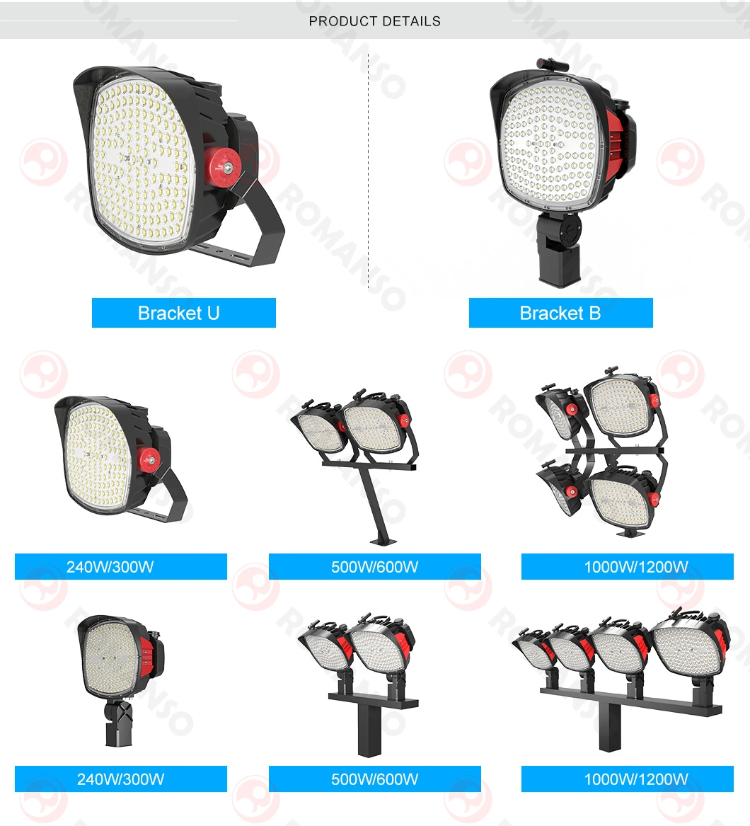 Powerful Stadium Lights Outdoor IP65 LED Flood Lighting for Stadium